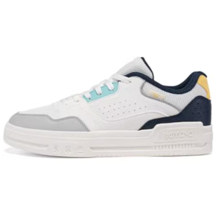 361° Slip-Resistant Cushioning Low-Top Skateboard Shoes Men's White Blue