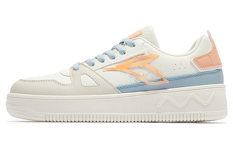 361° Thousand Thoughts Anti Slip Wear Resistant Low Top Skateboard Shoes Women's White Blue