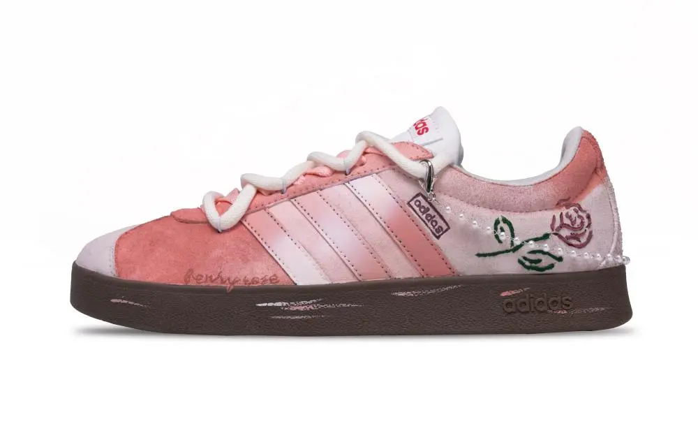 Adidas VL COURT 2.0 Low Top Skateboard Shoes Women's Red