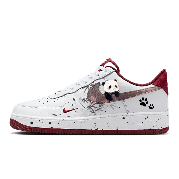 Nike Air Force 1 Anti-Slip And Wear-Resistant Lightweight Low-Top Skateboard Shoes Men's White Red