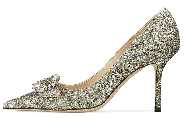 Jimmy Choo High Heels Women's Mint Green, Silver