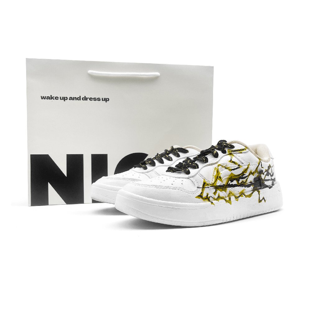 LiNing Pontoon Boats Cushioning And Breathable Low Top Skateboard Shoes Unisex White Gold
