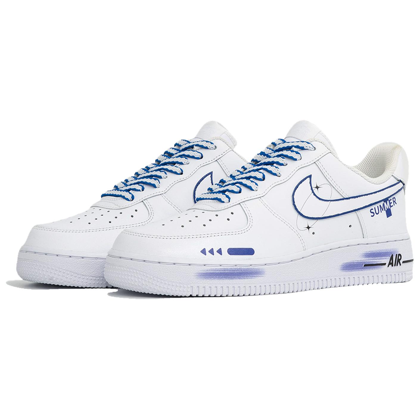 Nike Air Force 1 LTDZ Navigation Mystery, Shopping Bag Abrasion Resistant Low top Skateboard Shoes Unisex White Blue купить в интернет-магазине Yoocart с быстрой доставкой по России.