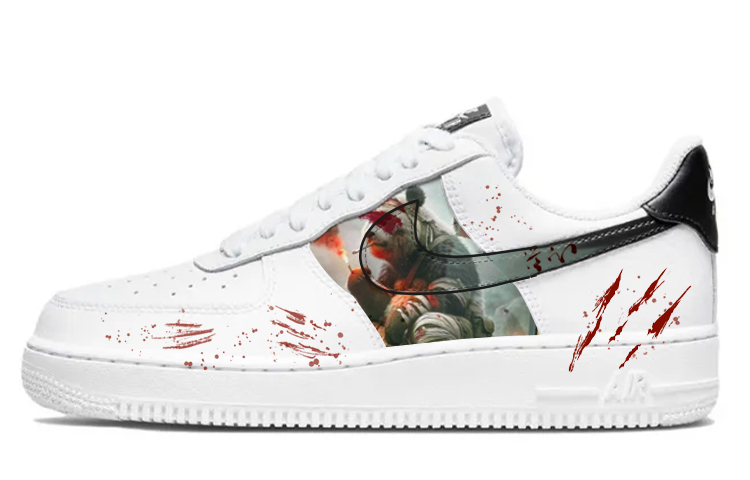 Nike Air Force 1 Anti-Slip And Wear-Resistant Breathable Low-Top Skateboard Shoes Women's Black White