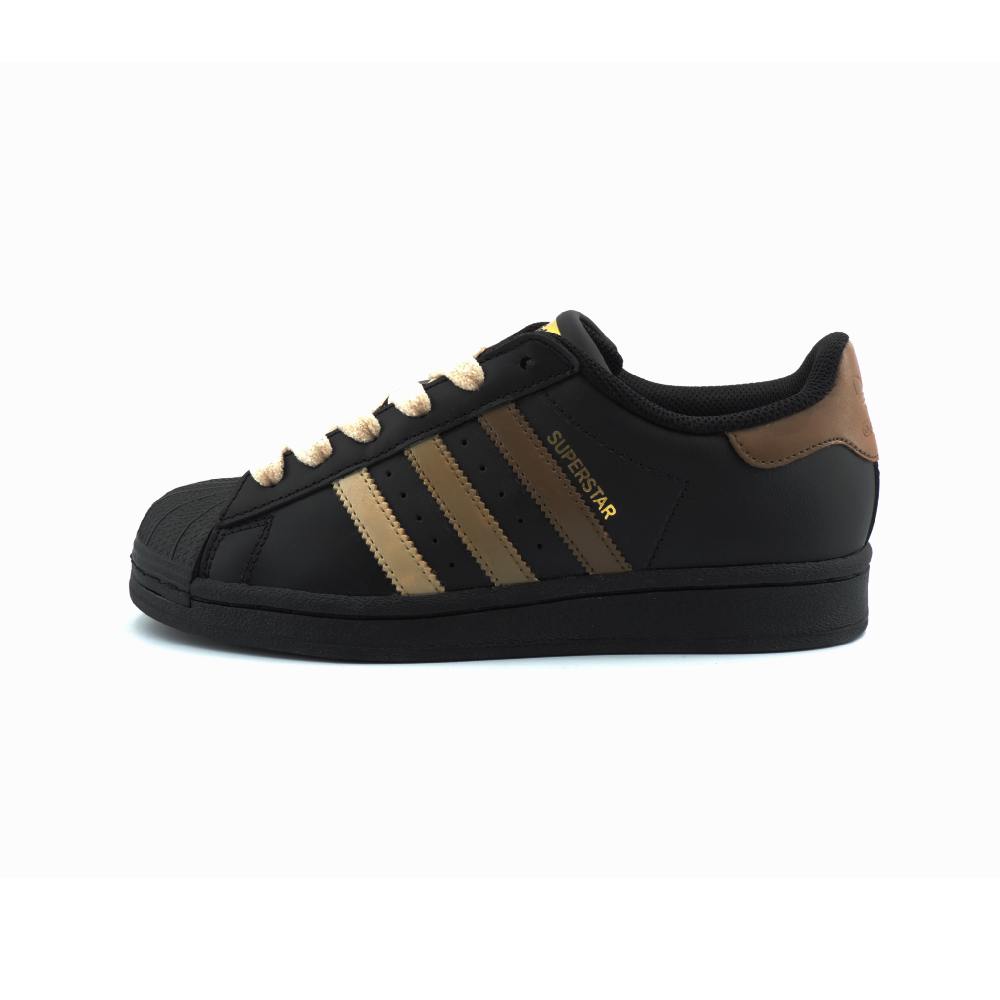 Adidas Originals SUPERSTAR Pitch Black Landscape Anti-Slip Wear-Resistant Low-Top Skateboard Shoes Unisex Dark Brown