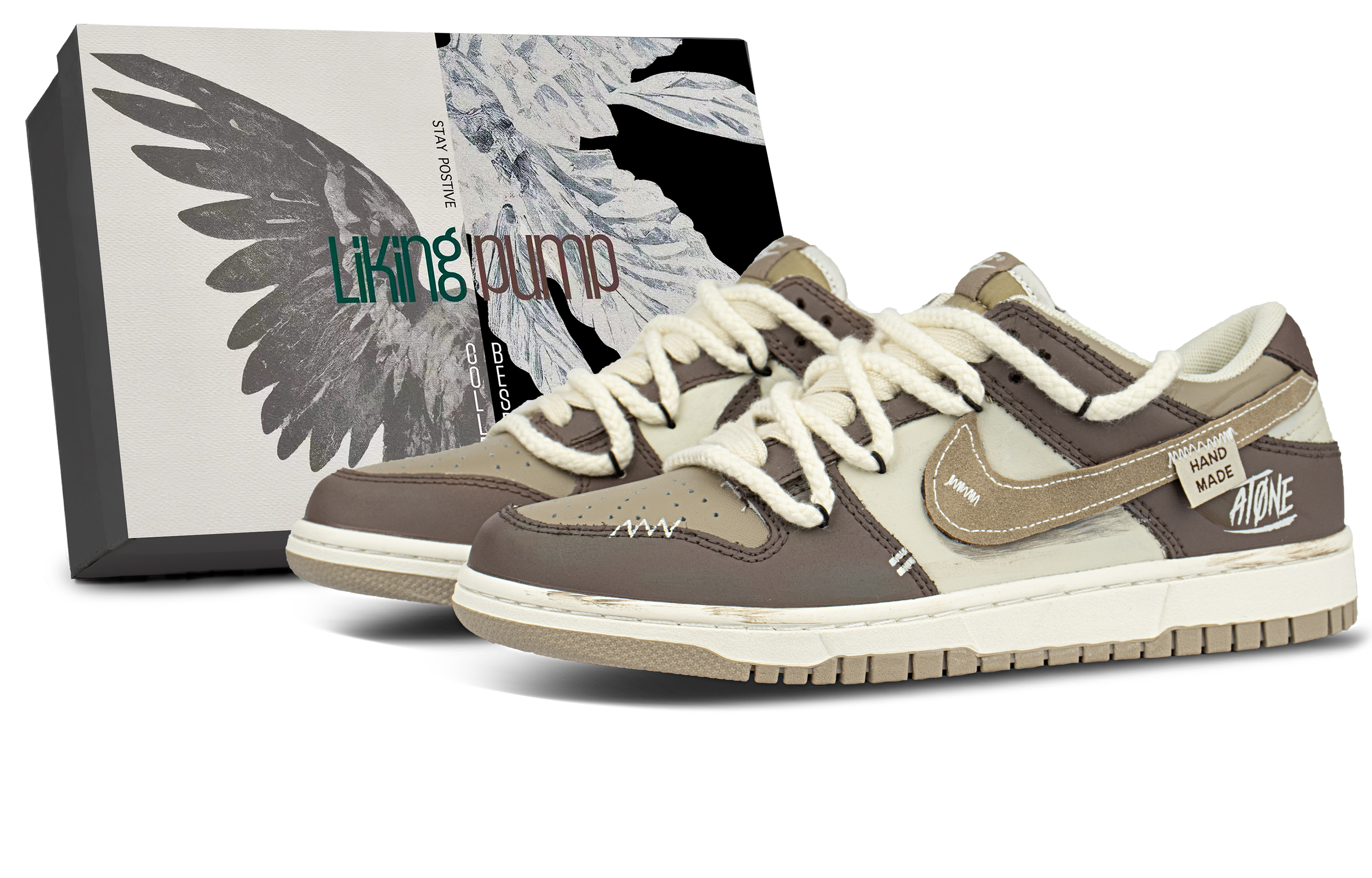 Nike Dunk Low top Skateboard Shoes Unisex Brown
