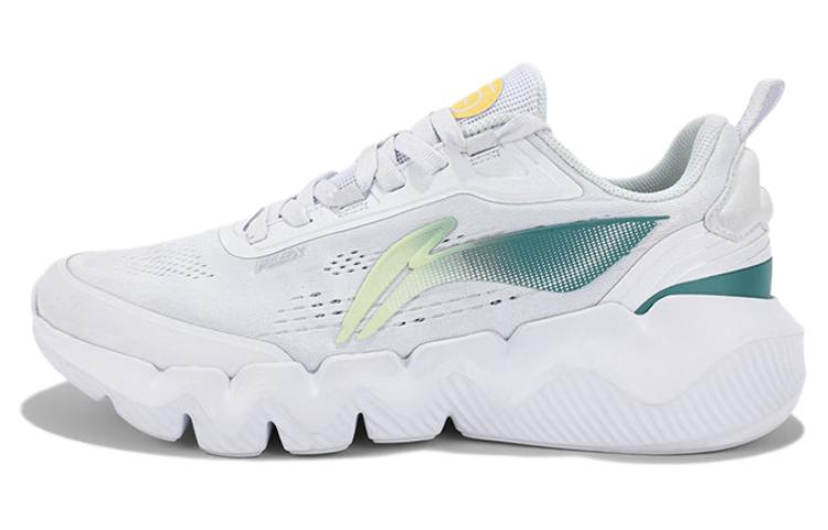 LiNing LN Fle Slip-Resistant Breathable Lightweight Low-Top Casual Shoes Men's White Green