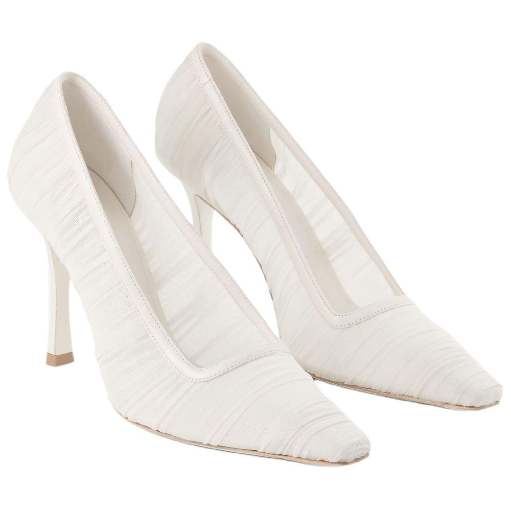Jimmy Choo Lotta Slim Heel High Heels 10cm Women's White