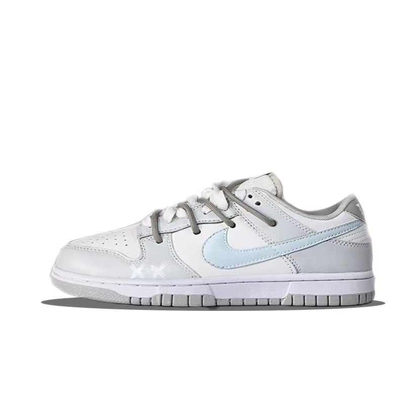 Nike Dunk Low Top Skateboard Shoes Unisex Gray Blue