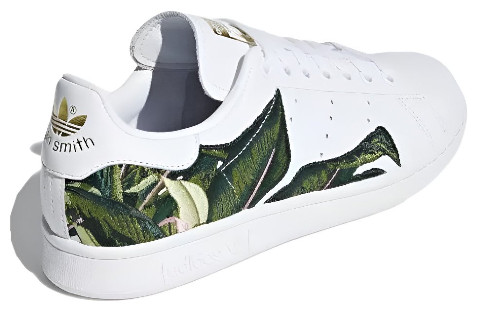 Adidas Originals StanSmith Anti Slip Wear Resistant Low Top Skateboard Shoes Women's White Green