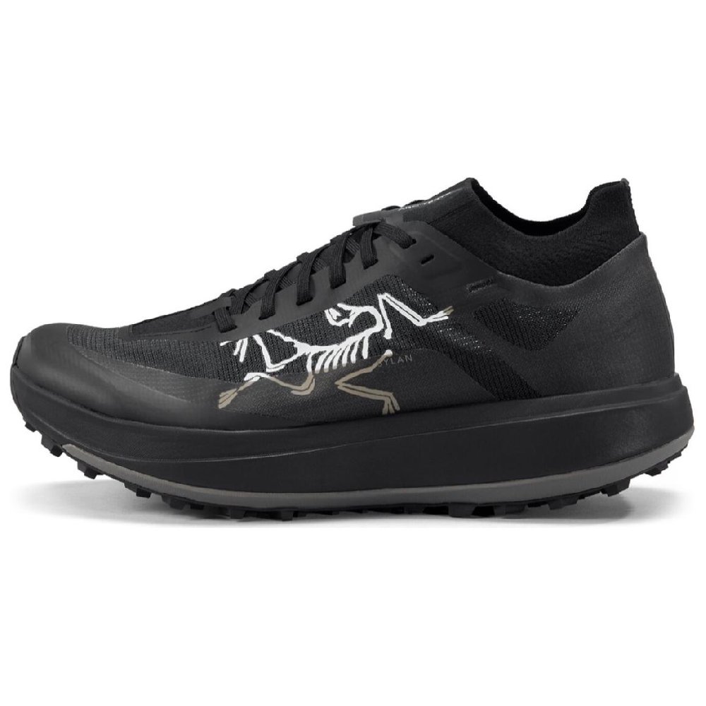Arcteryx SYLAN Abrasion Resistant Mid Top Trail Running Marathon Training Long Distance Running Shoes Men's Black