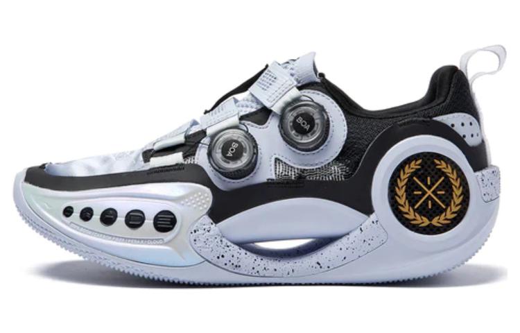 LiNing WOW 9 City Limited Shanghai Cushioning Anti-Slip And Wear-Resistant Low-Top Basketball Shoes Black White
