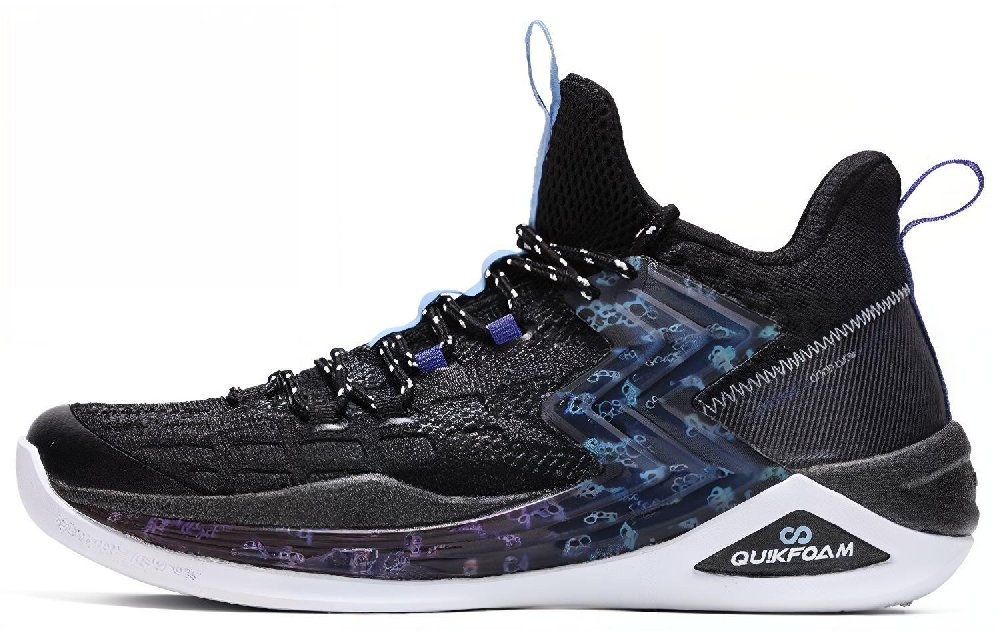 361° Q-Ball Sports Cushioning Anti-Slip And Wear-Resistant Mid-Top Basketball Shoes Men's Black