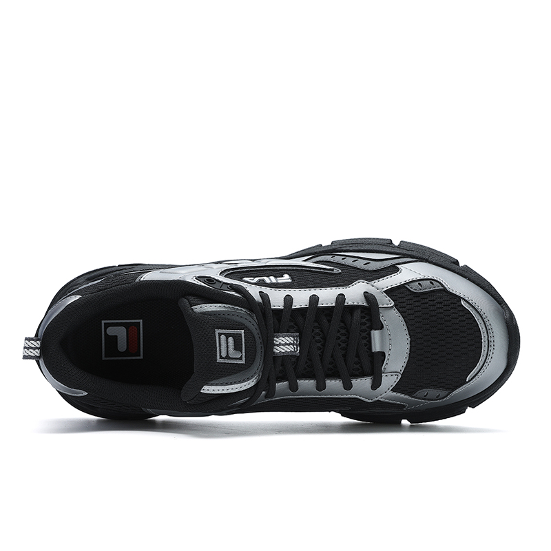 FILA BLADE Abrasion Resistant Low Top Running Shoes Men's Black Silver