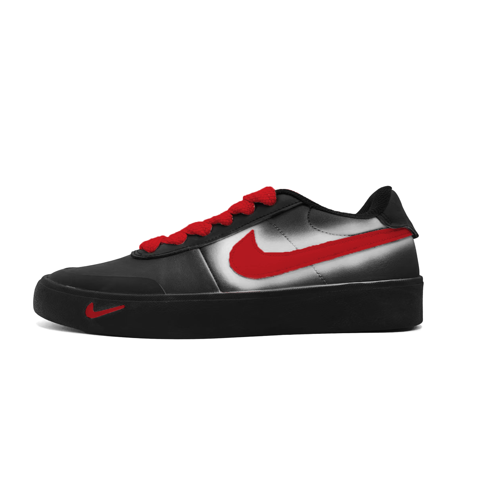 Nike Court Shot Cinnabar Abrasion Resistant Low top Skateboard Shoes Unisex Black Red