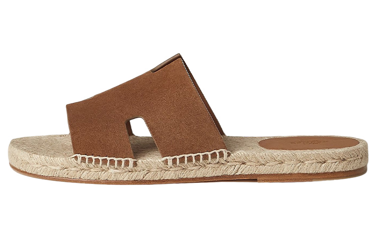 HERMES Antigua Slide Slippers Men's Brown