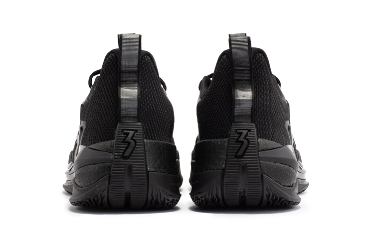 361° Big3 3.0 Pro The Dark Knight Anti-Slip Wear-Resistant Low-Top Basketball Shoes Men's Obsidian Black
