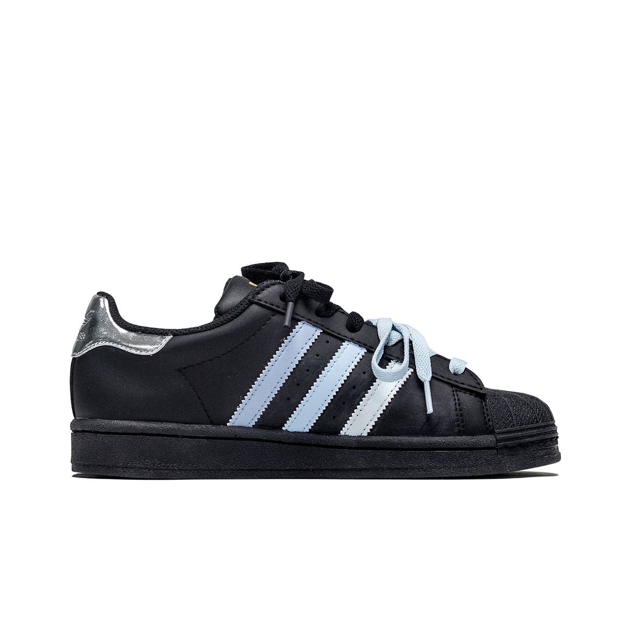 Adidas Originals SUPERSTAR Anti-Slip Wear-Resistant Low-Top Skateboard Shoes Unisex Black Blue