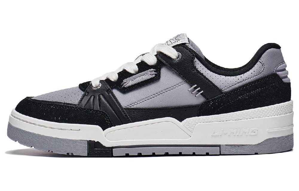 LiNing Journey 1.5 Anti Slip Wear Resistant Low Top Skateboard Shoes Men's Gray Black