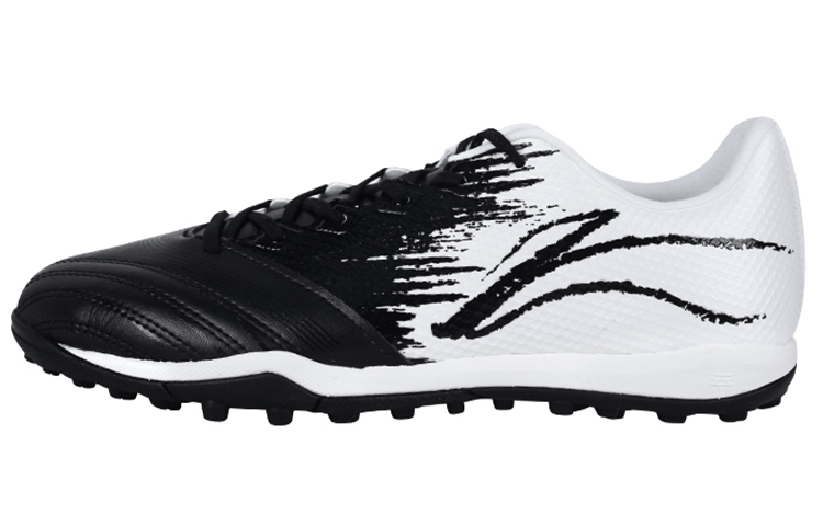 LiNing Cushioning Anti-Slip And Wear-Resistant Soccer Shoes Men's Black White