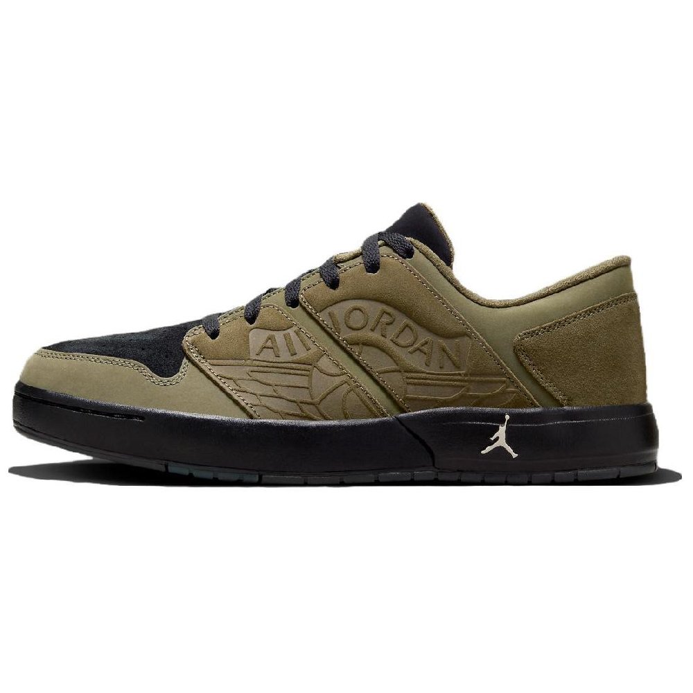 JORDAN Nu Retro 1 Кроссовки для скейтбординга Низкие Оливково-зеленые Мужские