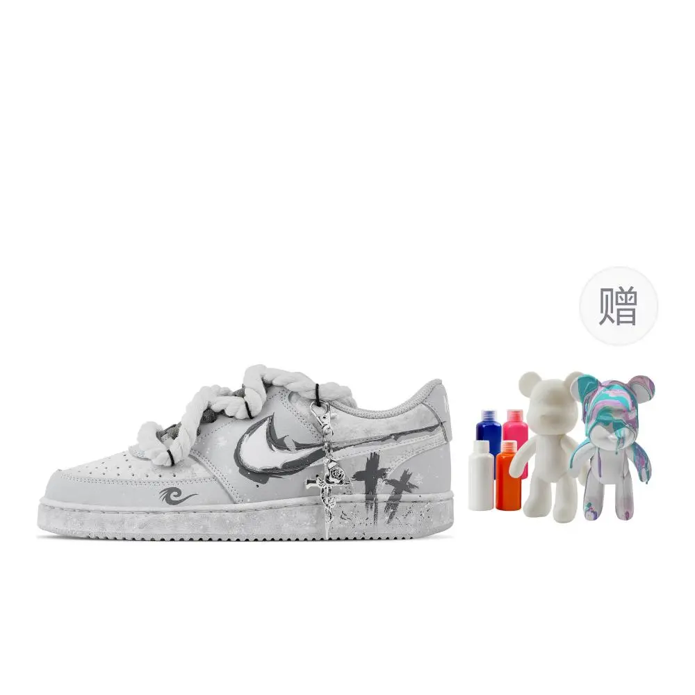 Nike Court Vision 1 Shadow Blade, Fluid Bear Low top Skateboard Shoes Unisex Light Gray