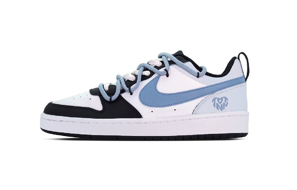 Nike Court Borough Puppy Fragment Low top Skateboard Shoes Women's Blue Black White