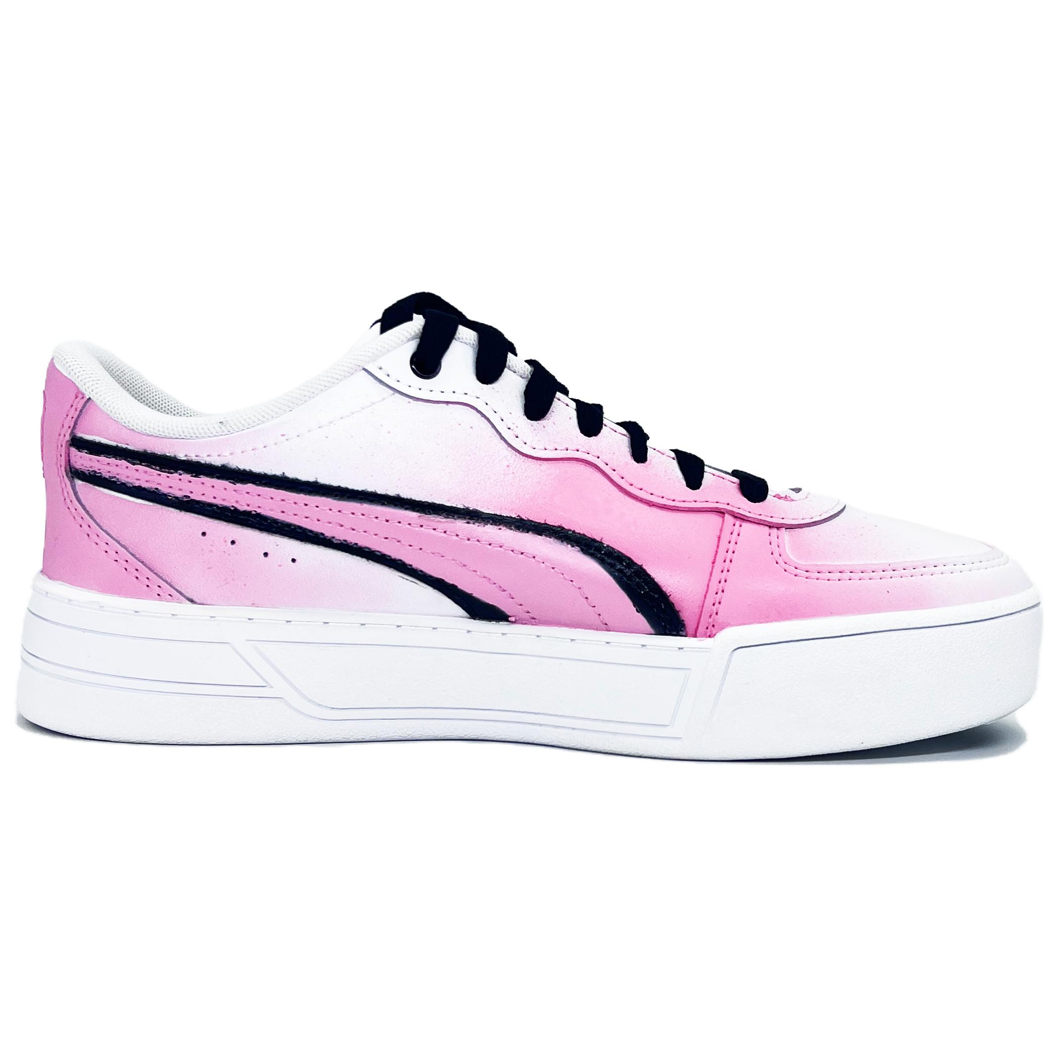 PUMA Skye Abrasion Resistant Height Increasing Low Top Skateboard Shoes Women's White Pink купить в интернет-магазине Yoocart с быстрой доставкой по России.