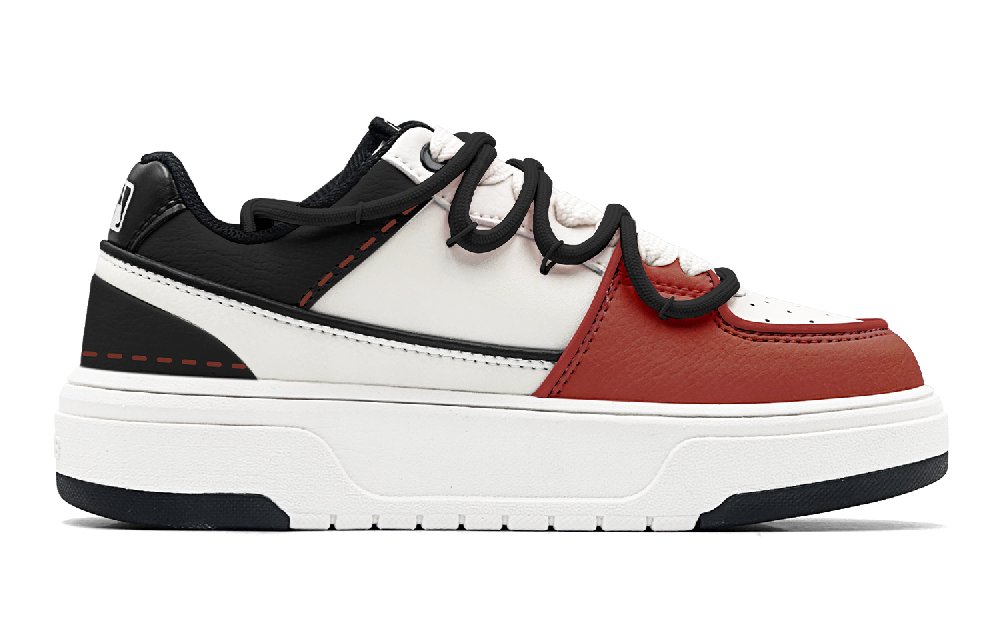 MLB Chunky Liner Wine Heart Chocolate Anti-Slip Wear-Resistant Low-Top Skateboard Shoes Unisex Black Red