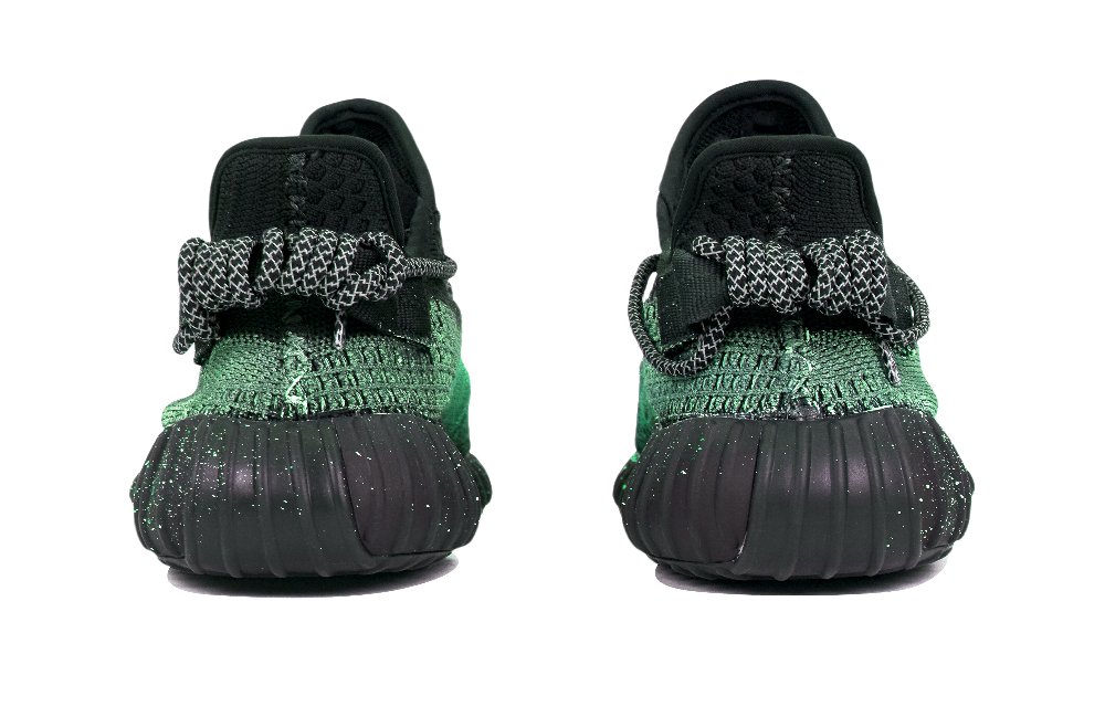 Adidas Originals Yeezy Boost 350 V2 Slip Resistant Low Top Casual Shoes Unisex Black Green