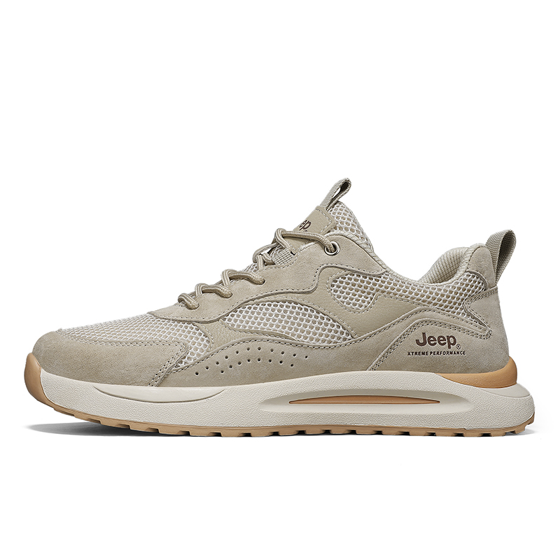 Jeep Wear-resistant And Lightweight Low-Top Casual Shoes Men's Beige
