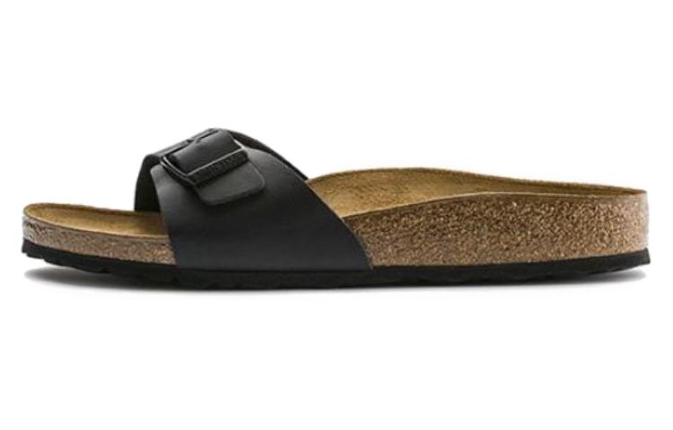 Birkenstock Madrid Slide Slippers Unisex Black Narrow Fit
