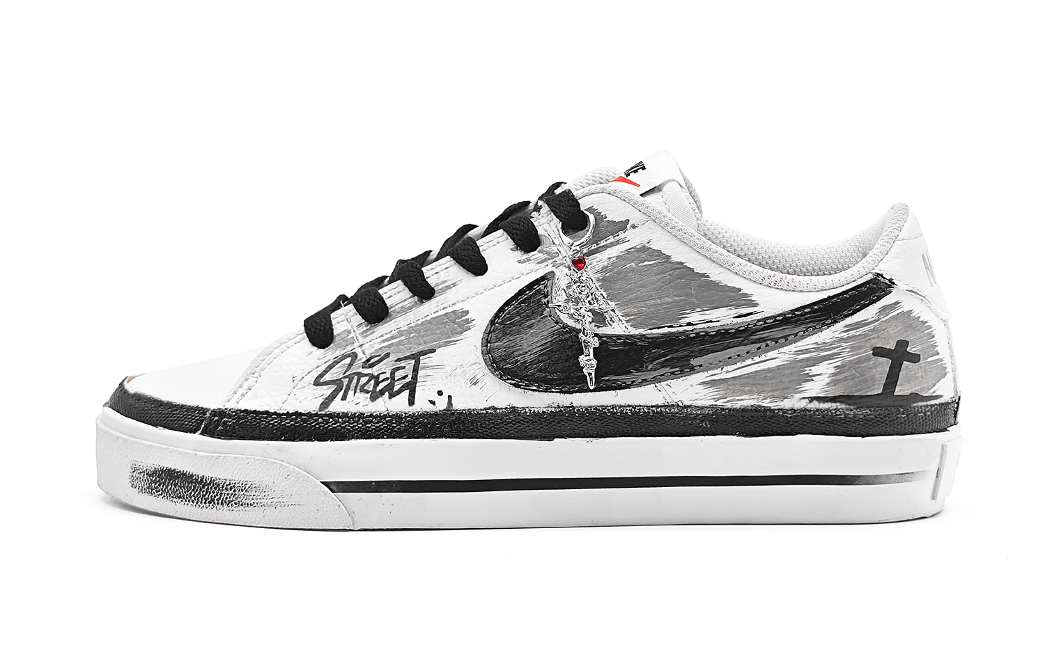 Nike Court Legacy Decay Gray Waterproof Abrasion Resistant Lightweight Low top Skateboard Shoes Unisex Gray