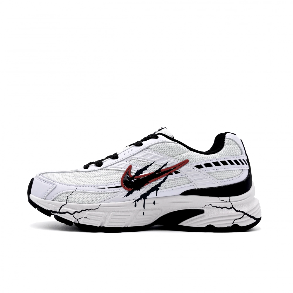 Nike Initiator Cushioning, Wear Resistant Low top Casual City Commute Running Shoes Unisex Black White
