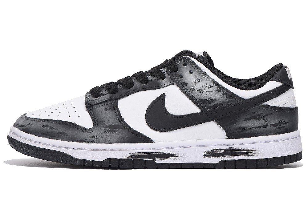 Nike Dunk Coverage Slip Resistant And Abrasion Resistant Low Top Skateboard Shoes Unisex Black White