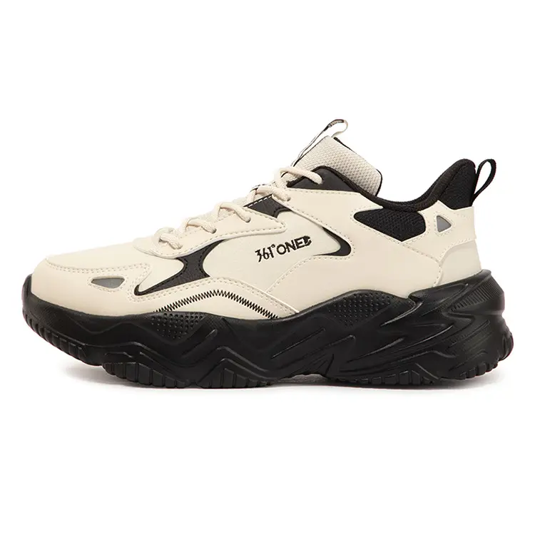 361° Croissant Slip Resistant, Abrasion Resistant, Thermal Low Top Casual Shoes Women's Beige Black
