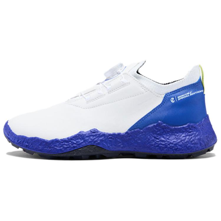 Ecco Walking BIOM H5 Low Top Golf Shoes Men's White Blue