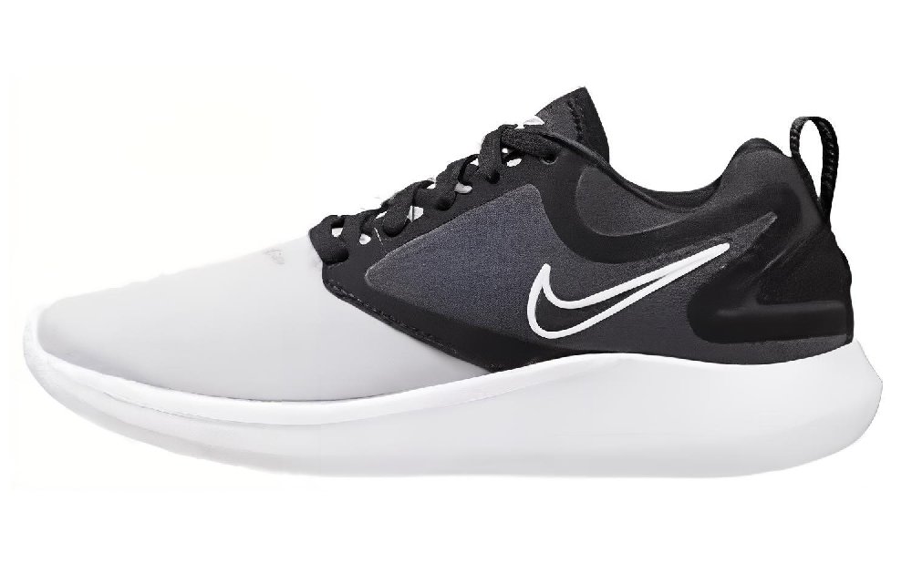 Nike Lunarsolo Durable Breathable Low-Top Running Shoes Unisex Black White