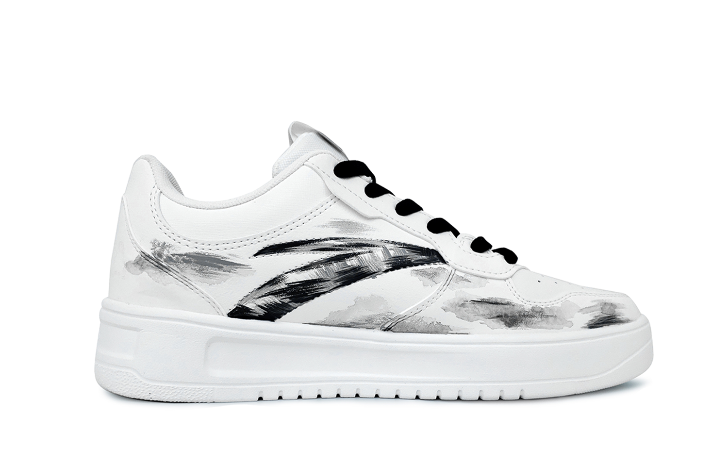 Anta Relaxed Wear resistant And Lightweight Low top Skateboard Shoes Men's White Black