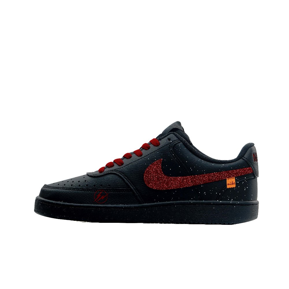 Nike Court Vision Low Cushioned Slip-Resistant Low-Top Skateboard Shoes Men's Black