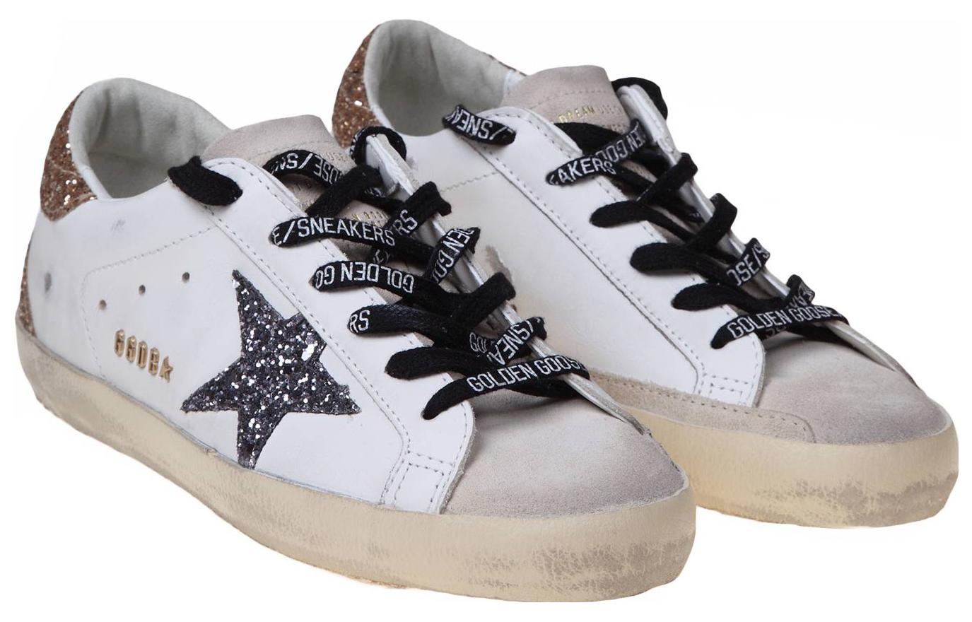 Golden Goose Super Star White Silver Gold Glitter Women's купить в интернет-магазине Yoocart с быстрой доставкой по России.