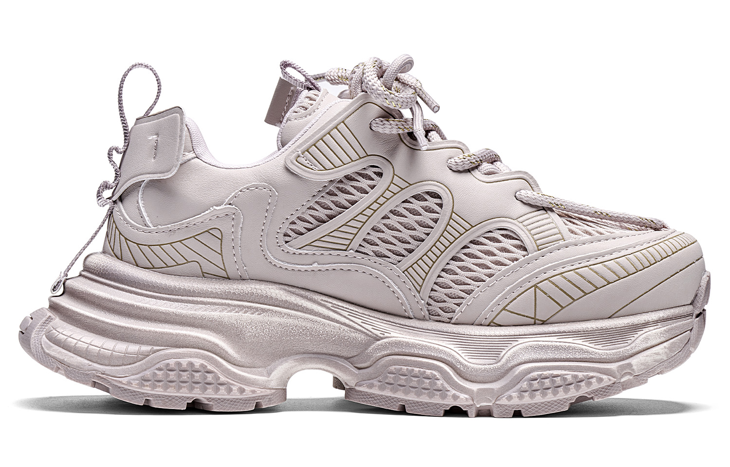 Kappa Slip Resistant And Breathable Low Top Chunky Sneakers Women's Malt Beige Brown