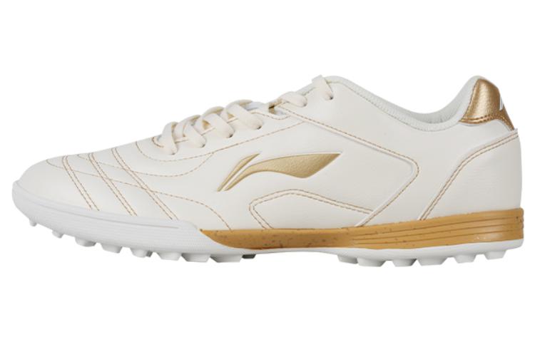 LiNing TF Rubber Broken Studs Artificial Ground, Natural Ground Soccer Shoes Men's White Gold
