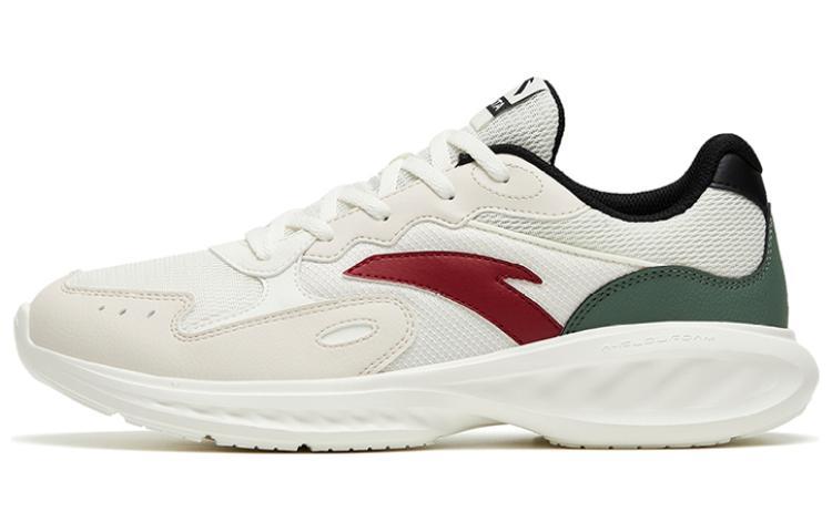 Anta Nebula Cushioning, Slip Resistant, And Abrasion Resistant Low Top Casual Running Shoes Men's White Gray Green