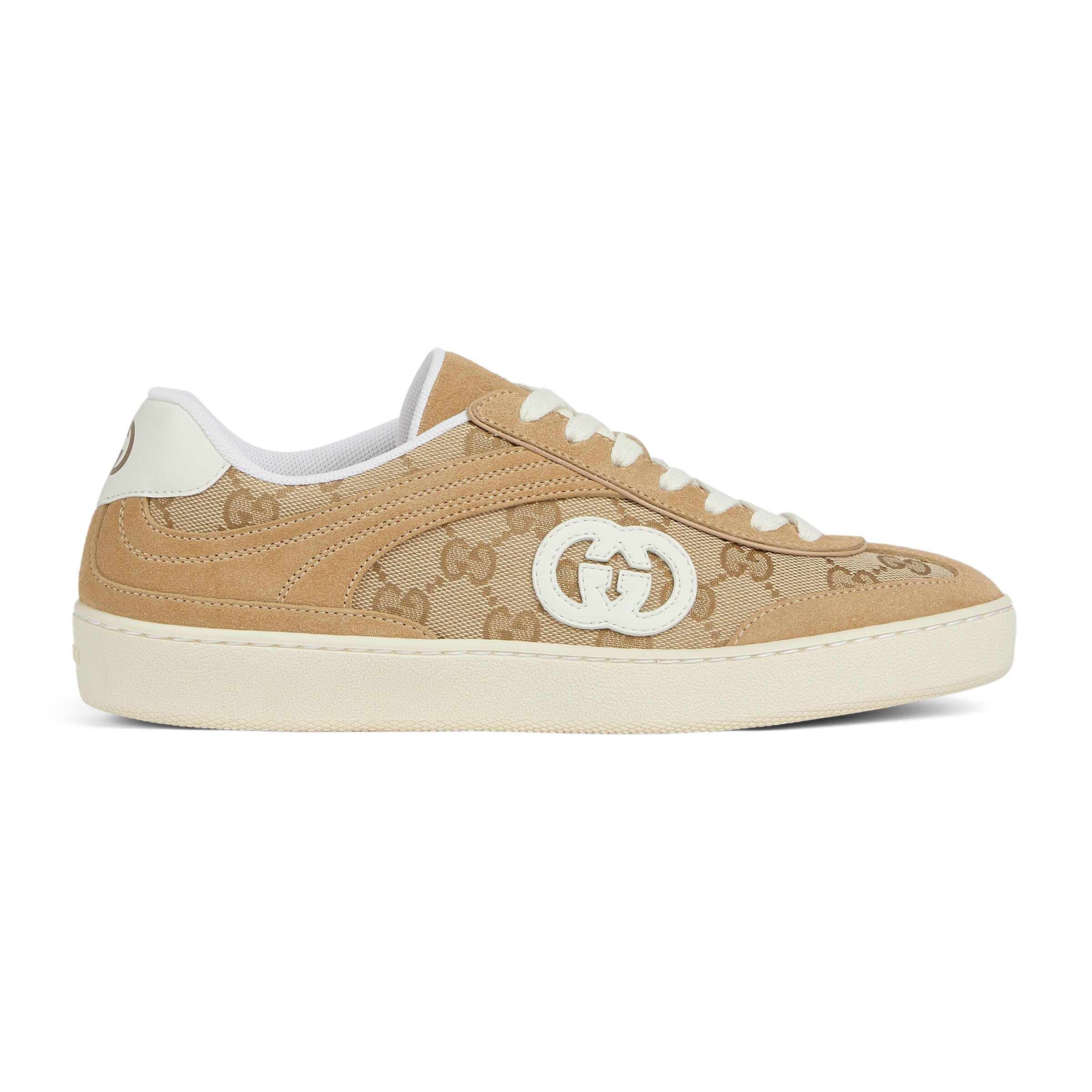 GUCCI G75 Low top Skateboard Shoes 3cm Women's Beige