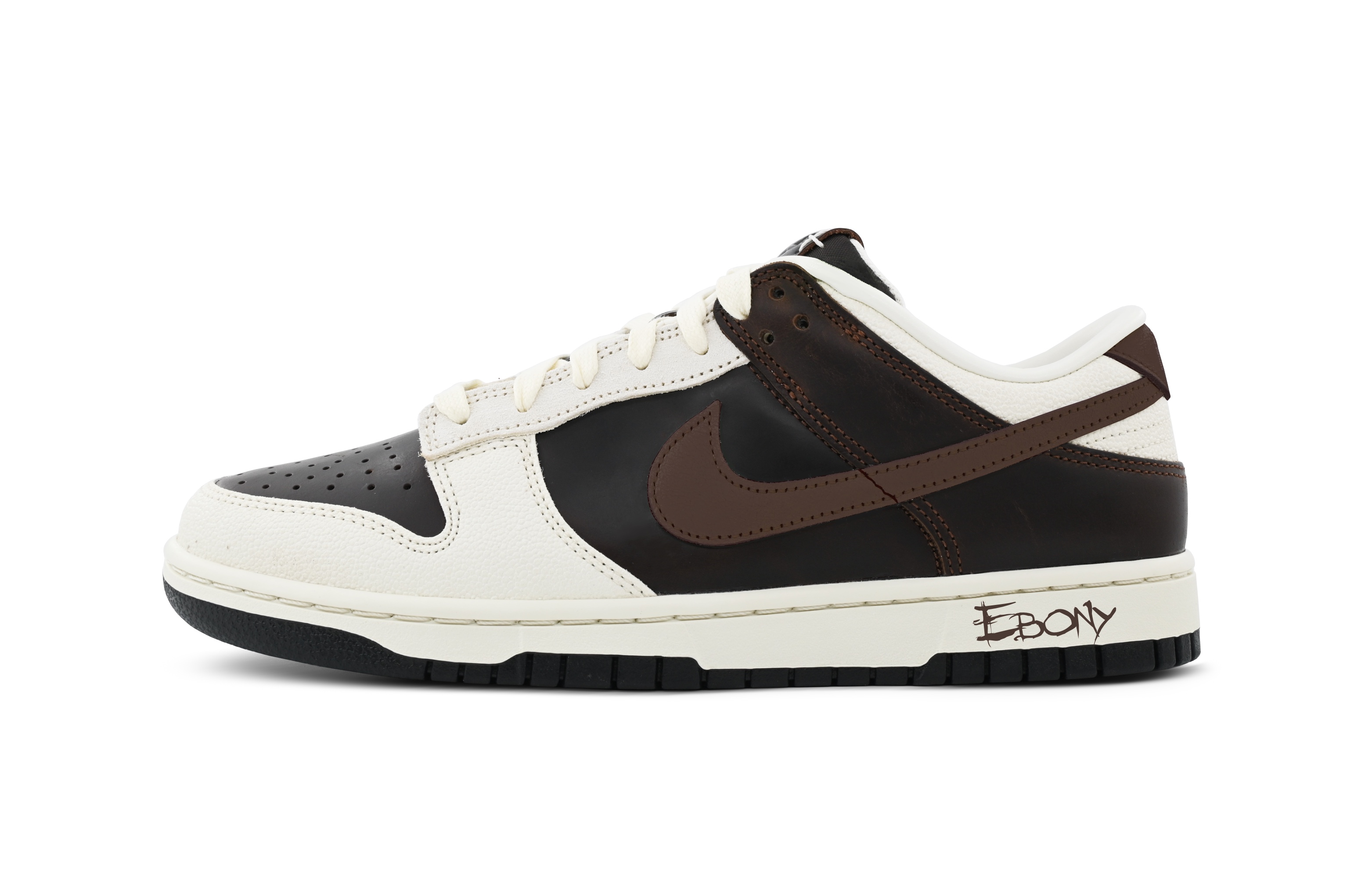 Nike Dunk Sandalwood Shadow Cushioning, Wear Resistant Low top Skateboard Shoes Men's Brown White