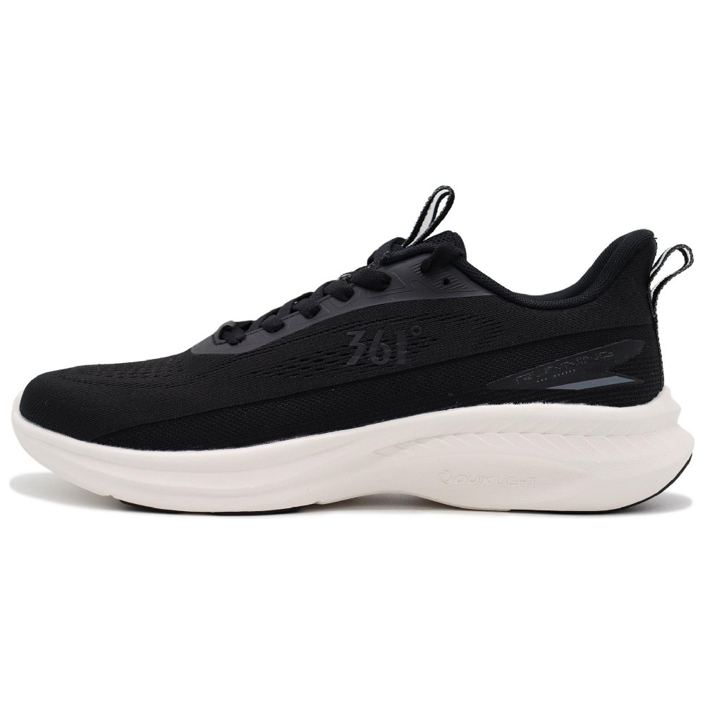 361° Abrasion Resistant Breathable Low Top Running Shoes Men's Black White