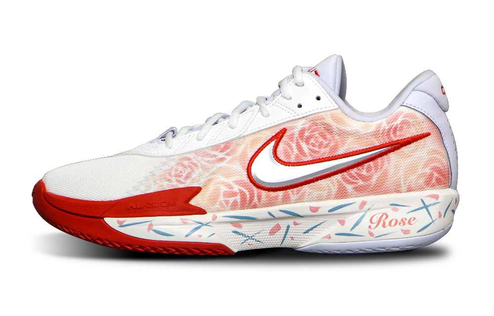 Nike Air Zoom G.T. Cut Academy Anti-Slip Wear-Resistant Low-Top Basketball Shoes Unisex White Pink