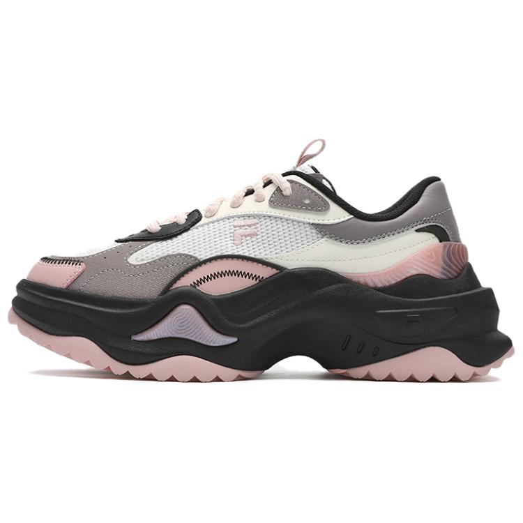 FILA FUSION BIANCO II Cushioned Wear-Resistant Lightweight Low-Top Chunky Sneakers Women's Zinc Gray