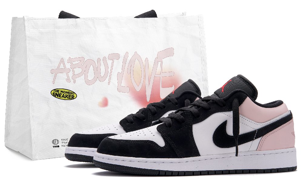 Jordan Air Jordan 1 Berry Milk Low Top Vintage Basketball Shoes Unisex Black